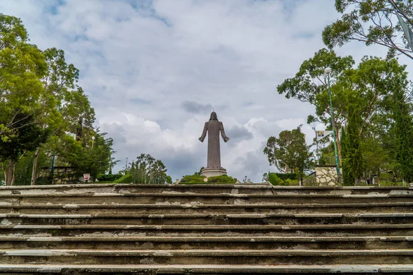 Pachuca México Setembro 2021 Estátua Cristo Pedra Cristo Rey Uma — Fotografia de Stock