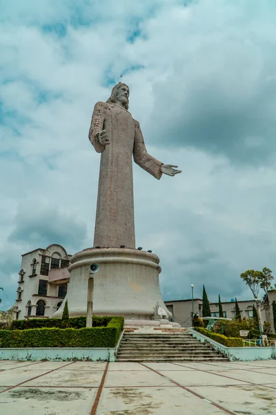 Pachuca Mexique 1Er Septembre 2021 Vue Verticale Statue Christ Cristo — Photo