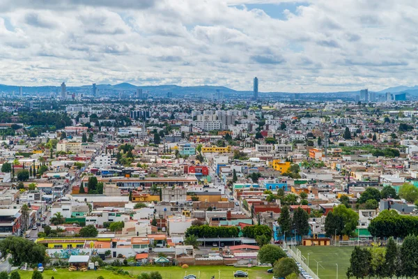 Cholula Puebla México Agosto 2021 Vista Panorámica Las Ciudades Puebla — Foto de Stock