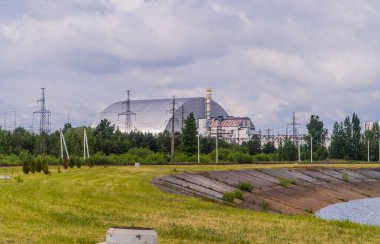 Pripyat, Ukrayna - 10 Haziran 2021 - Çernobil enerji santralinin reaktörü