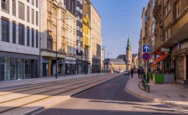 Luxemburg City Juli 2021 Gatuvy Över Avenue Liberte Freedom Avenue — Stockfoto