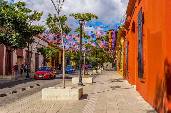 Oaxaca Meksika Kasım 2021 Koloni Evleri Ölüler Günü Süslemeleri Olan — Stok fotoğraf