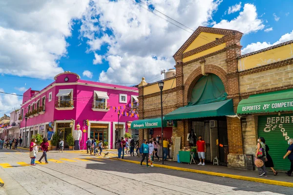 Oaxaca Messico Novembre 2021 Vista Sulla Strada Del Tradizionale Mercato — Foto Stock