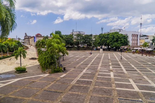 Santo Domingo República Dominicana Outubro 2021 Quase Vazio Plaza Hispanidad — Fotografia de Stock