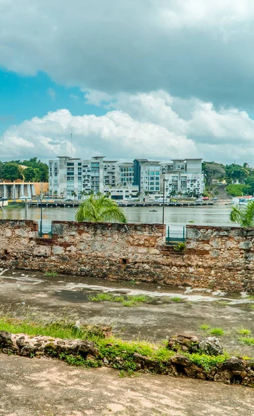Santo Domingo Dominikanische Republik Oktober 2021 Vertikale Ansicht Des Ozama — Stockfoto