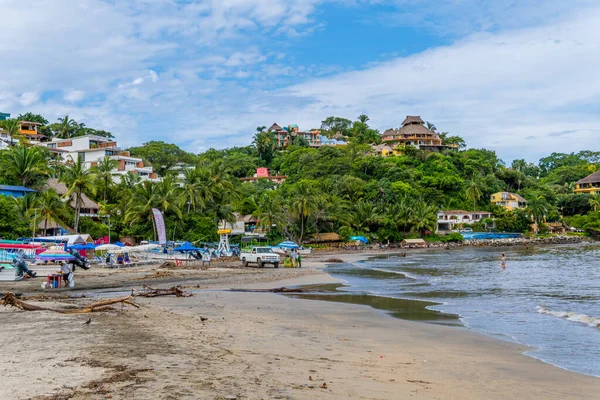 Sayulita Mexiko Září 2021 Panoramatický Pohled Plavání Pick Pláži Sayulita — Stock fotografie
