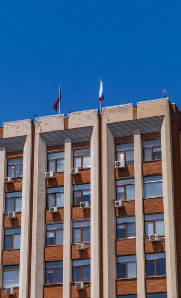 Tiraspol Transnistrien Juni 2021 Vertikale Ansicht Des Obersten Rates Parlaments — Stockfoto