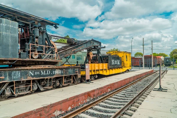 Puebla Mexiko Srpna 2021 Staré Vlaky Lokomotivy Uvnitř Muzea Vlaku — Stock fotografie