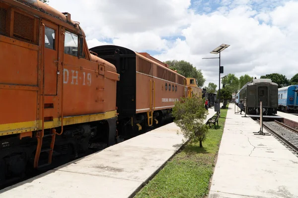 Puebla Mexiko Srpna 2021 Klasické Nákladní Vlaky Železničním Muzeu Museo — Stock fotografie