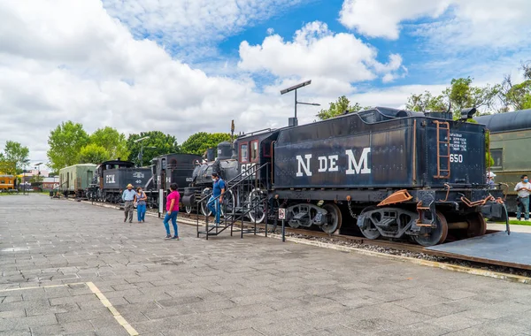 Puebla Mexique Août 2021 Locomotive Industrielle Classique Musée Ferroviaire Museo — Photo