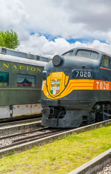 Puebla México Agosto 2021 Vista Vertical Trem Clássico Museu Ferroviário — Fotografia de Stock