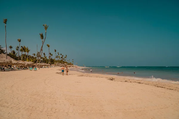 Punta Cana Bavaro República Dominicana Octubre 2021 Vista Atardecer Playa — Foto de Stock