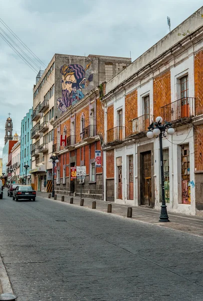 Puebla Mexiko August 2021 Straßenansicht Schöner Kolonialbauten Historischen Zentrum Von — Stockfoto
