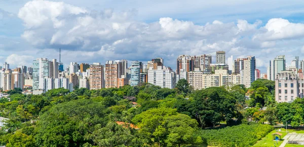 Sao Paulo Brazil February 2022 Highrises Park Downtown Sao Paulo — Stock Photo, Image