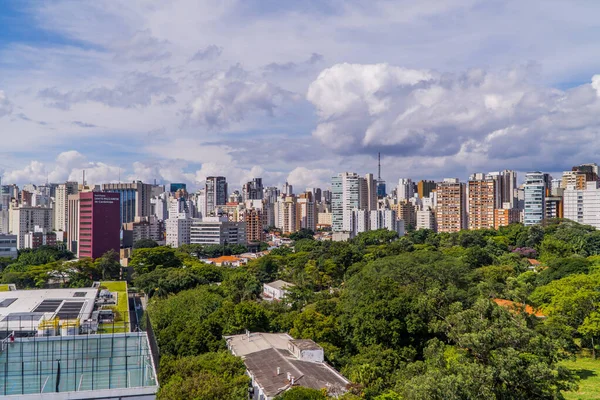 Sao Paulo Brazil February 2022 Panorama View Highrises Park Downtown — Stock Photo, Image