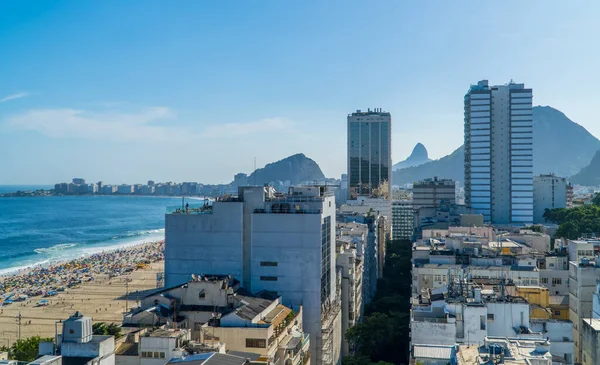 Rio Janeiro Brazil March 2022 Aerial View Areas Leme Copacabana — Stock Photo, Image