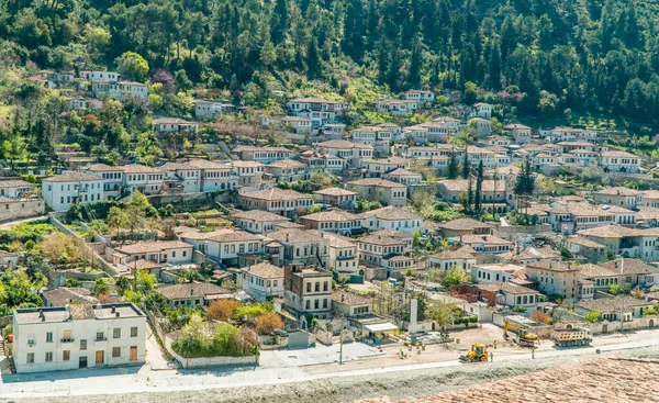 Berat Albania April 2022 Aerial View Ottoman Houses Town Berat — 图库照片