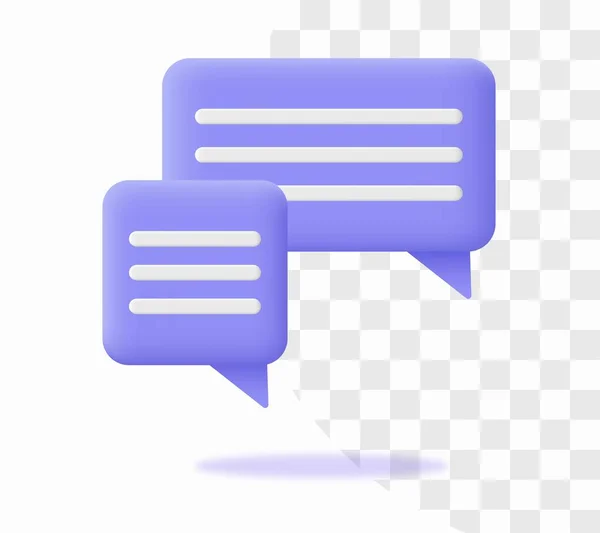 Chat Bubble Talk Dialogue Vector Illustration Concept — Stock vektor