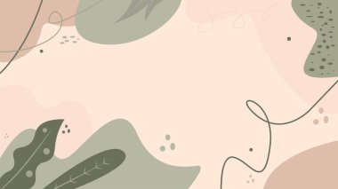 Asgari soyut yaratıcı arkaplanlara sahip güzel pastel afiş şablonu kopya alanı ile modada.