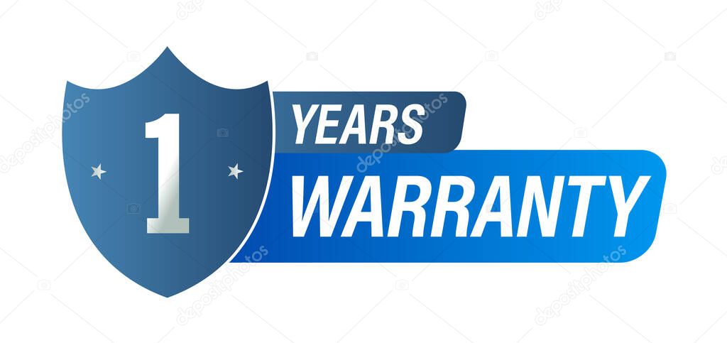 one year warranty icon, promotional vector icon,