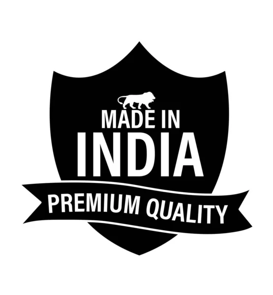 Векторная Иконка Premium Quality Made India — стоковый вектор