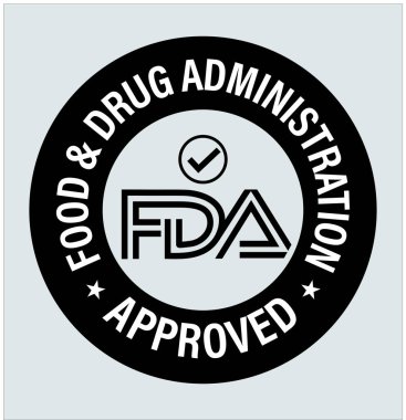 FDA vektör simgesini onayladı. siyah renkli