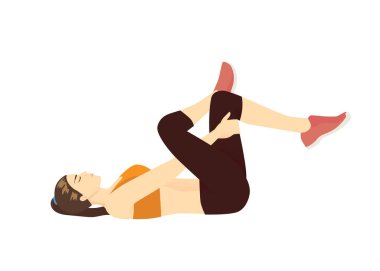 Spor kadınları ısınmak ve egzersiz yapmak için zeminde kalçalarını gerer. Vücudun korunması ve rahatlama yaralanması için çalışma diyagramı