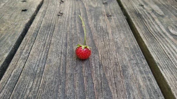 Strawberry, greenhouse, organic, wood background