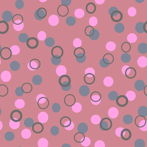 Рожеві Сірі Точки Кільця Векторний Візерунок Повторення Фоні Нейтрального Тону — стоковий вектор