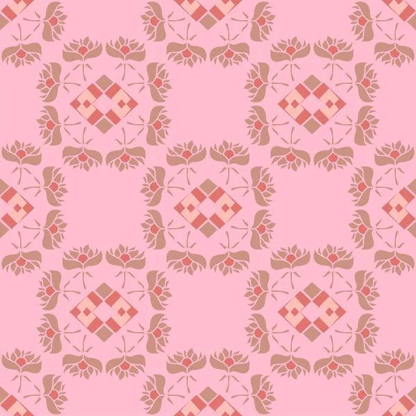 Pembe ve kahverengi vektör pürüzsüz desen