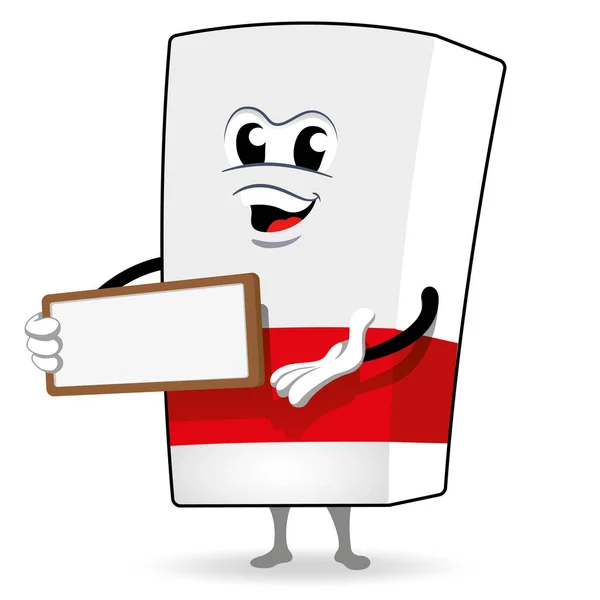 Caixa Medicina Mascote Ilustração Embalagem Ideal Para Materiais Educacionais Publicitários — Vetor de Stock