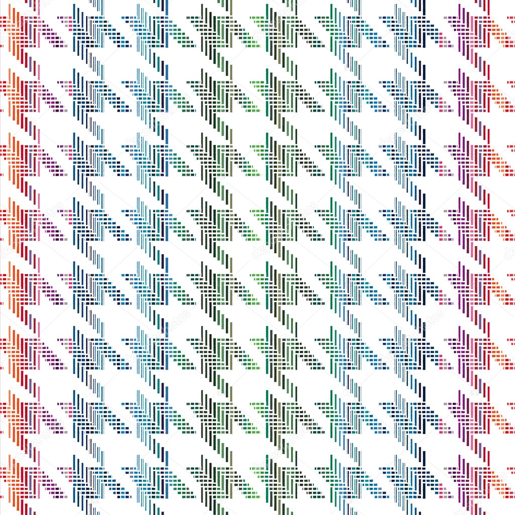 Geometric High definition woven seamless pattern on solid canvas