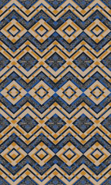 Halı, kilim ve banyo bezi desenleri ve tuval üzerindeki trend renkleri