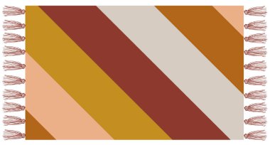 Halı, kilim ve banyo bezi desenleri ve tuval üzerindeki trend renkleri