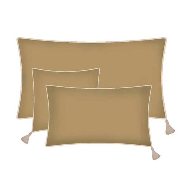 Cushion Pillow Modern Designs Isolated White Canvas High Resolution Texture — Stock Photo, Image
