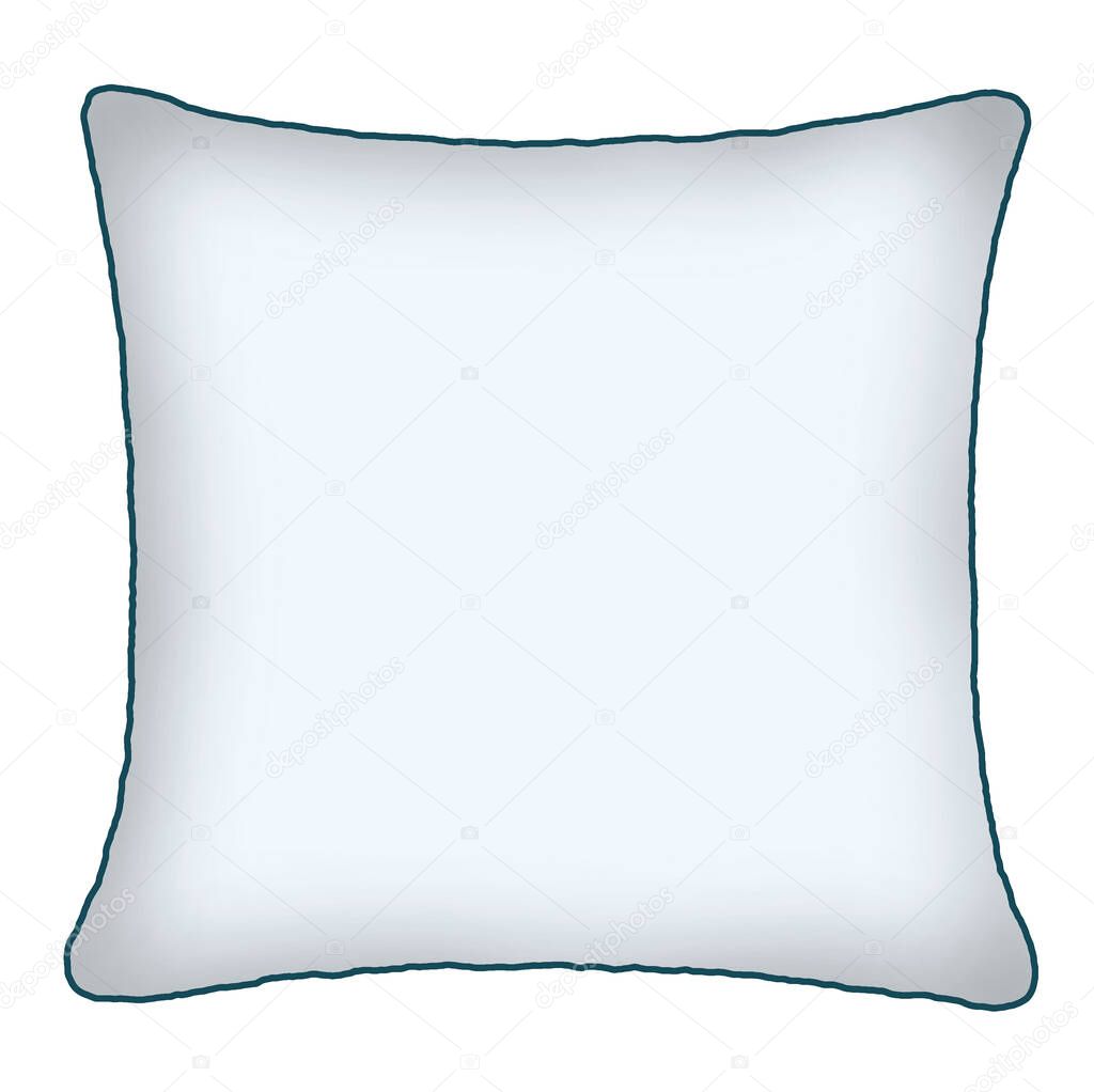 Cushion and Pillow modern designs isolated on white canvas with high resolution texture
