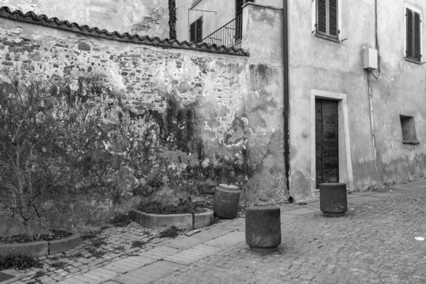 Antiga Rua Casas Cidade Ivrea Província Torino Piemonte Norte Itália — Fotografia de Stock