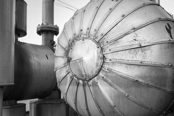 Деталь Теплоизоляционного Резервуара Нефтегазовой Промышленности Используются Хранения Транспортировки Углеводородов Внутри — стоковое фото
