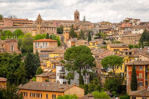 Panorama Över Den Gamla Stadens Hustak Perugia Antik Medeltida Stad Stockbild