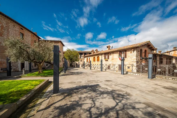 View Old Sqaure City Centre Gubbio Umbria Region Central Italy — Stock Photo, Image