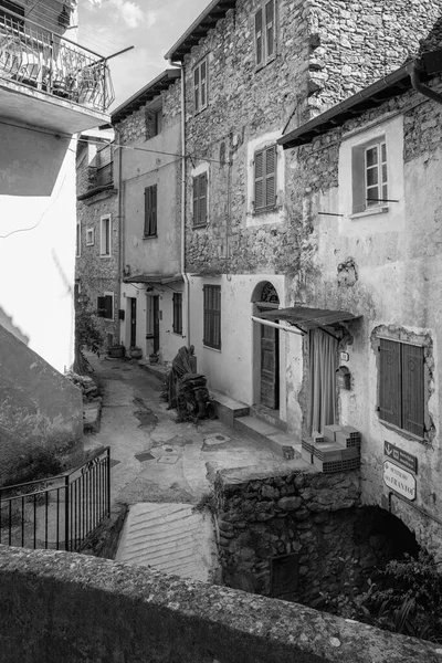 View Old Houses Village Olivetta Province Imperia Ligurian Region Northern — Stock Photo, Image