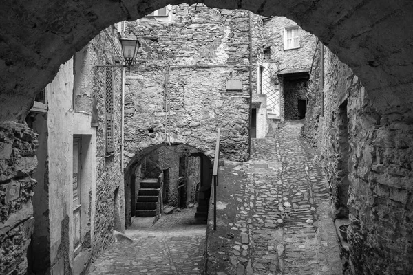 Blick Auf Die Alten Häuser Des Dorfes Buggio Provinz Imperia — Stockfoto