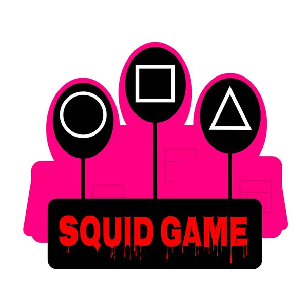 Mürekkep balığı oyun takımının resimleme vektör grafiği