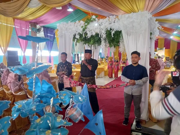 Medan Indonesien Jan 2022 Rhyme Tradition Vid Bröllopsmottagningen Malays Indonesien — Stockfoto