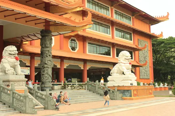 Medan Indonesien Juni 2022 Buddhistischer Tempel Der Stadt Cemara Asri — Stockfoto