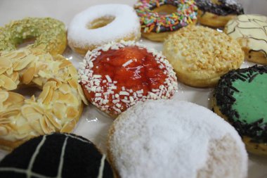 Renkli çörekler yakın çekim