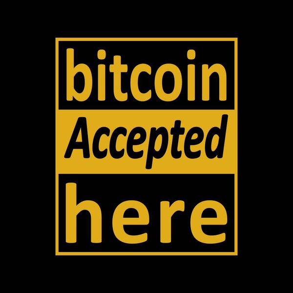 Bitcoin Accepted Here, Bitcoin Generation, New generation, Cryptocurrency, New Hustle Design. Иллюстрация вектора биткойна