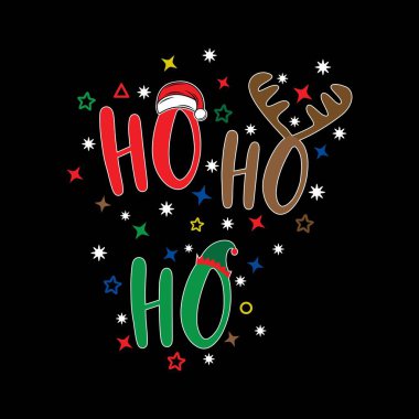 Ho Ho Ho - Noel tişört tasarımı