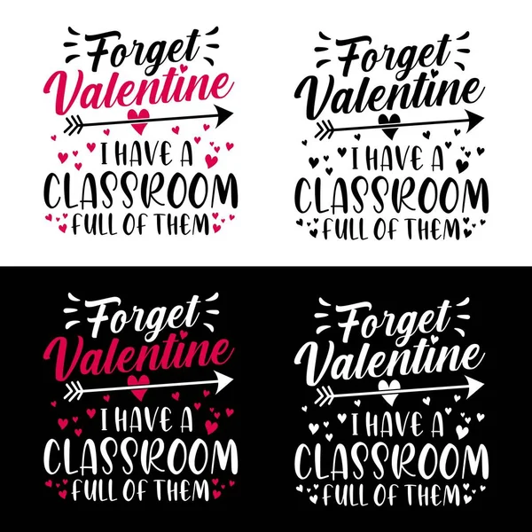 Valentijnsdag Citaat Valentijnsdag Citaat Vector Illustratie Goed Voor Wenskaart Shirt — Stockvector