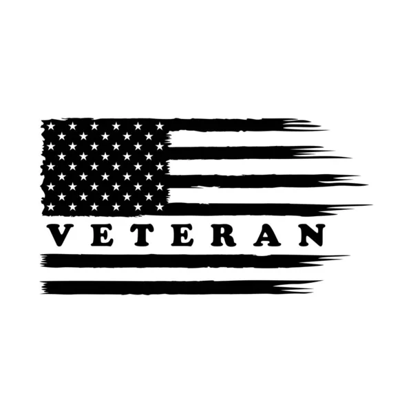 Veteran Flagge Vector Illustration — Stockvektor